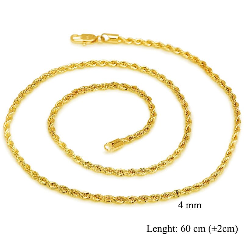 Xcm Chain - XP-Bijoux Plaqué Or Pur 24 K