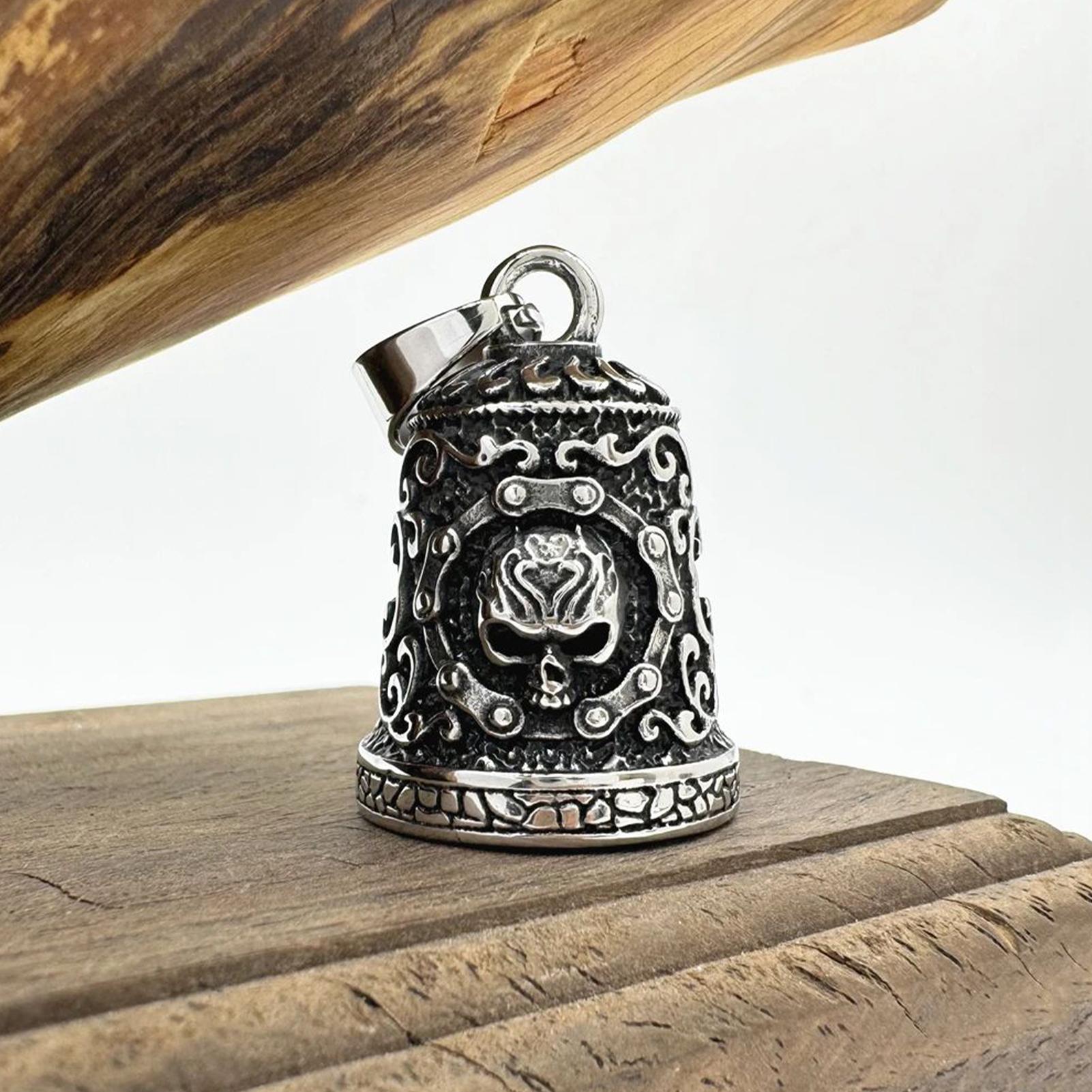 Breloque cloche tête de mort p - Motorcycle Chain avis et prix