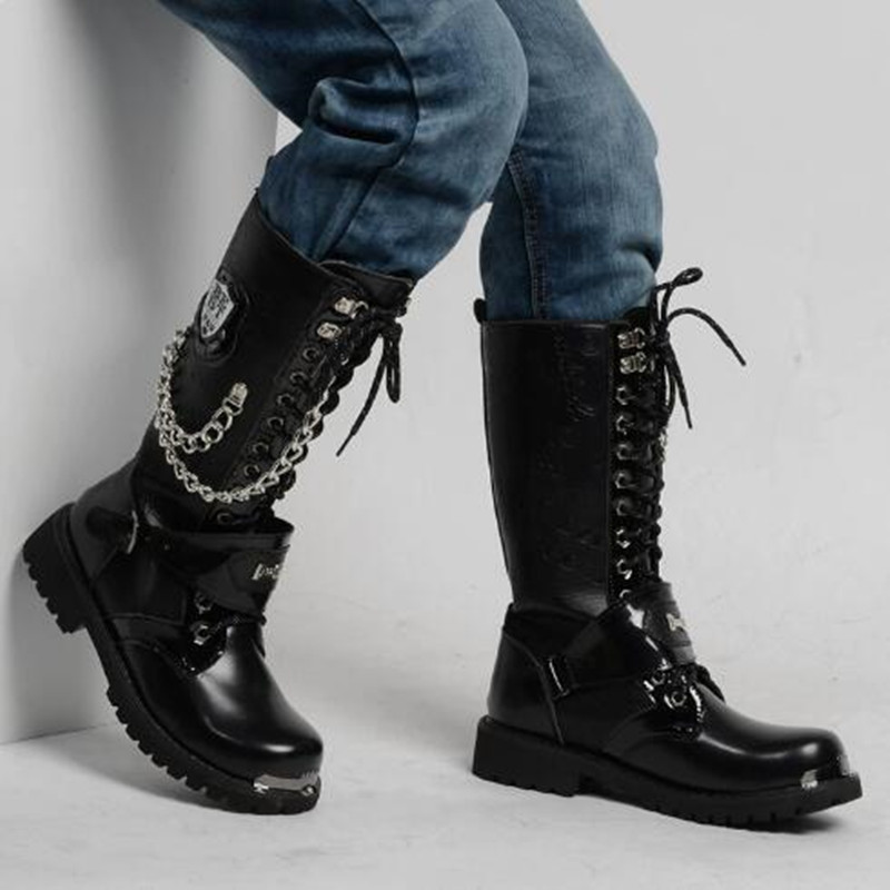 Bottes de moto pour hommes, mi - Steel Chain avis et prix